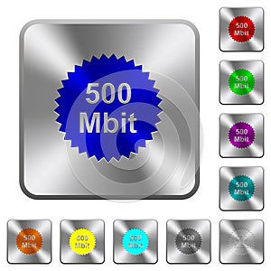 500 mbit guarantee sticker rounded square steel buttons
