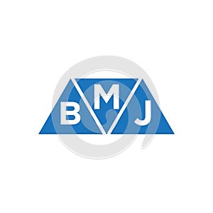 MBJ abstract initial logo design on white background. MBJ creative initials letter logo concept
