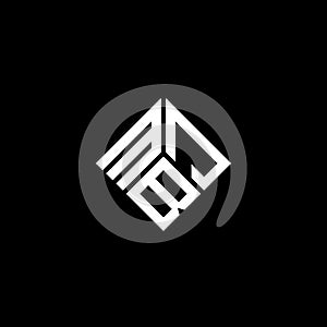MBJ letter logo design on black background. MBJ creative initials letter logo concept. MBJ letter design