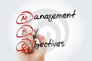 MBO - Management By Objectives acronym photo