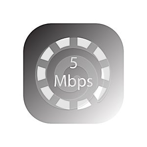 mbps speedometer icon vector