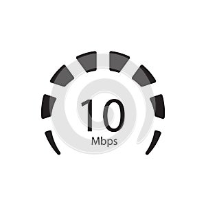 mbps speedometer icon vector