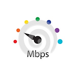 mbps speedometer icon vector