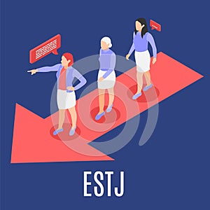 Mbti Type Isometric Composition