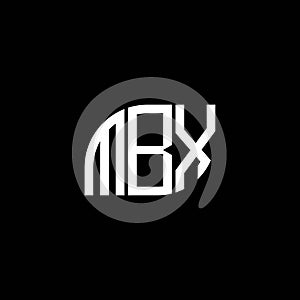 MBX letter logo design on black background. MBX creative initials letter logo concept. MBX letter design.MBX letter logo design on