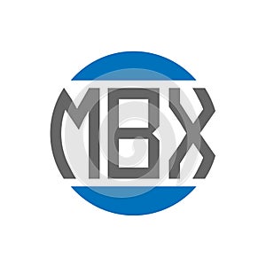 MBX letter logo design on white background. MBX creative initials circle logo concept. MBX letter design