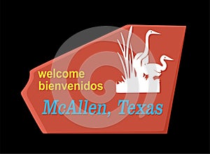 MC Allen Texas in white stork silhouette