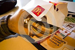 Mc donalds big mac menu closer shots