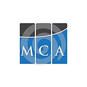 MCA letter logo design on black background.MCA creative initials letter logo concept.MCA letter design