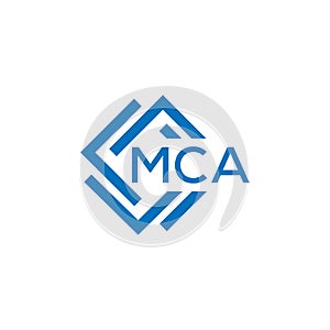 MCA letter logo design on white background. MCA creative circle letter logo concept. MCA letter design.MCA letter logo design on