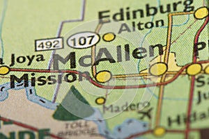 McAllen, Texas on map photo