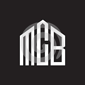 MCB letter logo design on black background.MCB creative initials letter logo concept.MCB letter design