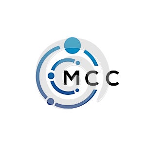 MCC letter technology logo design on white background. MCC creative initials letter IT logo concept. MCC letter design