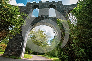 Mccaig`s Tower, Oban on Battery Hill in Scotland .UK