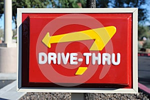 McDonalds Drive Thru Sign.