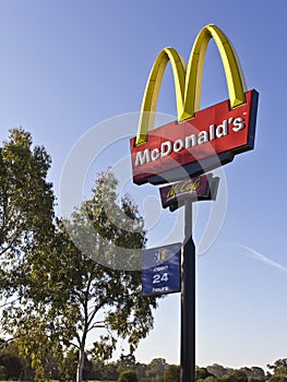 McDonalds highway sign