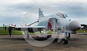 McDonnel Douglas F4F Phantom fast jet fighter of Vietnam war vintage.