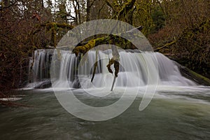 McDowell Creek Falls Closeup Portland OR USA