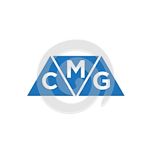 MCG abstract initial logo design on white background. MCG creative initials letter logo concept