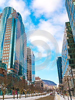 McGill Street in the downtown of Montreal, Canada.