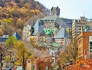 McGill University, McTavish reservoir and Royal Victoria Hospital in Montreal - Canada