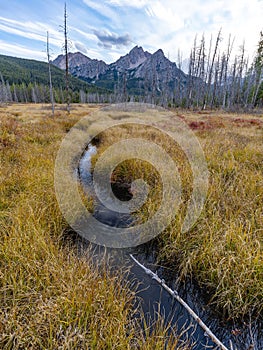 McGowan peak in the Sawtooth mountains