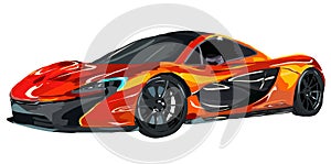 McLaren P1 car illustration wallpaper hd