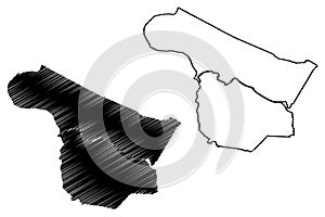 McLean County, Kentucky U.S. county, United States of America, USA, U.S., US map vector illustration, scribble sketch McLean map