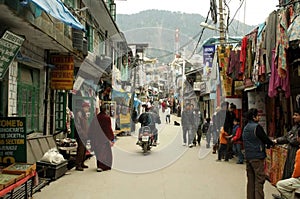 McLeod Gunj Market view at Dharmashala