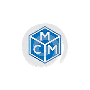 MCM letter logo design on black background. MCM creative initials letter logo concept. MCM letter design