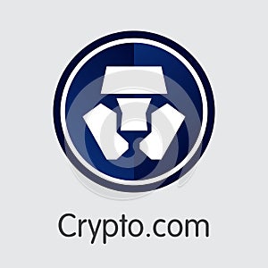 MCO - Cryptocom. The Logo of Coin or Market Emblem.