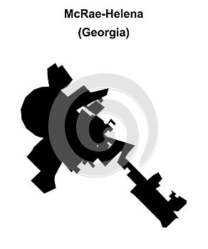McRae-Helena outline map