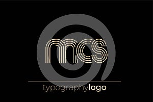 MCS modern geometric typography logo