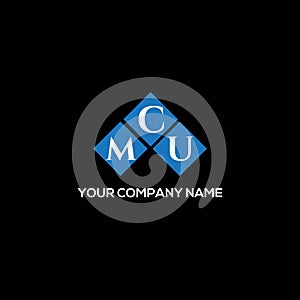 MCU letter logo design on BLACK background. MCU creative initials letter logo concept. MCU letter design