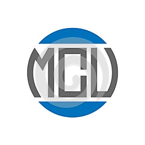 MCU letter logo design on white background. MCU creative initials circle logo concept. MCU letter design