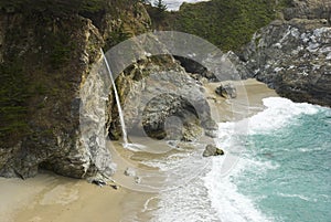 McWay Falls on California Coast near Big Sur