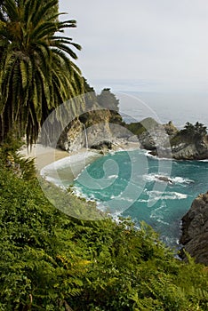 McWay Falls on California Coast near Big Sur