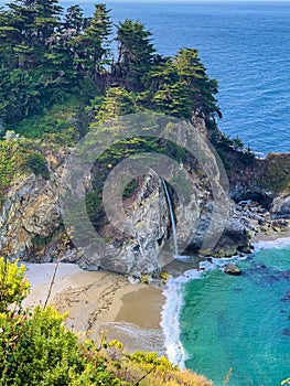 McWay Falls near Big Sur California on a sunny morning