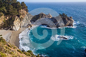 Mcway falls - Pacific coast highway in Big Sur, California, USA in the afternoon