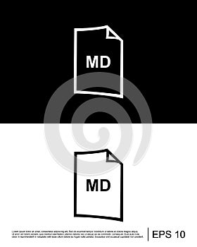 md file format icon template