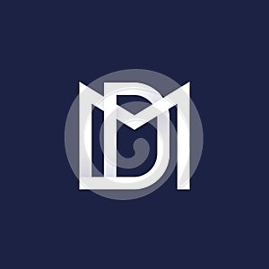 MD letters logo, monogram design