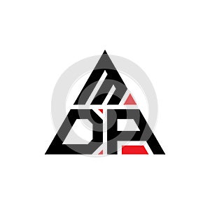 MDA triangle letter logo design with triangle shape. MDA triangle logo design monogram. MDA triangle vector logo template with red