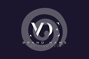 MDE abstract letter logo design