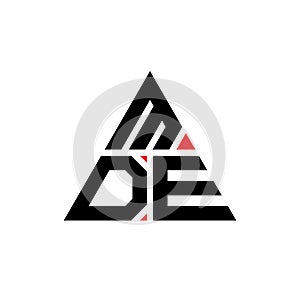 MDE triangle letter logo design with triangle shape. MDE triangle logo design monogram. MDE triangle vector logo template with red