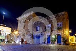 Mdina in the night, Glass Museum