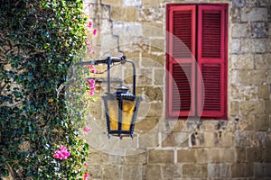 Mdina, Shutters and Lamp