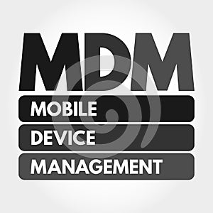 MDM - Mobile Device Management acronym