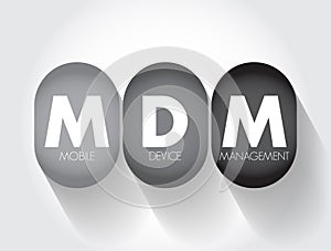 MDM Mobile Device Management - proven methodology and toolset used to provide a workforce mobile productivity tools and