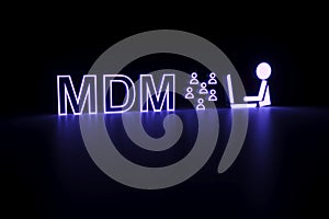 MDM neon concept self illumination background