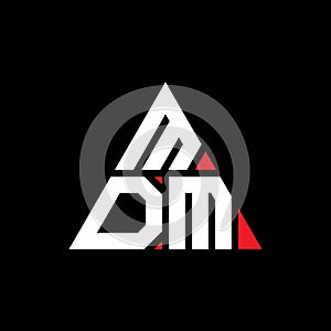 MDM triangle letter logo design with triangle shape. MDM triangle logo design monogram. MDM triangle vector logo template with red